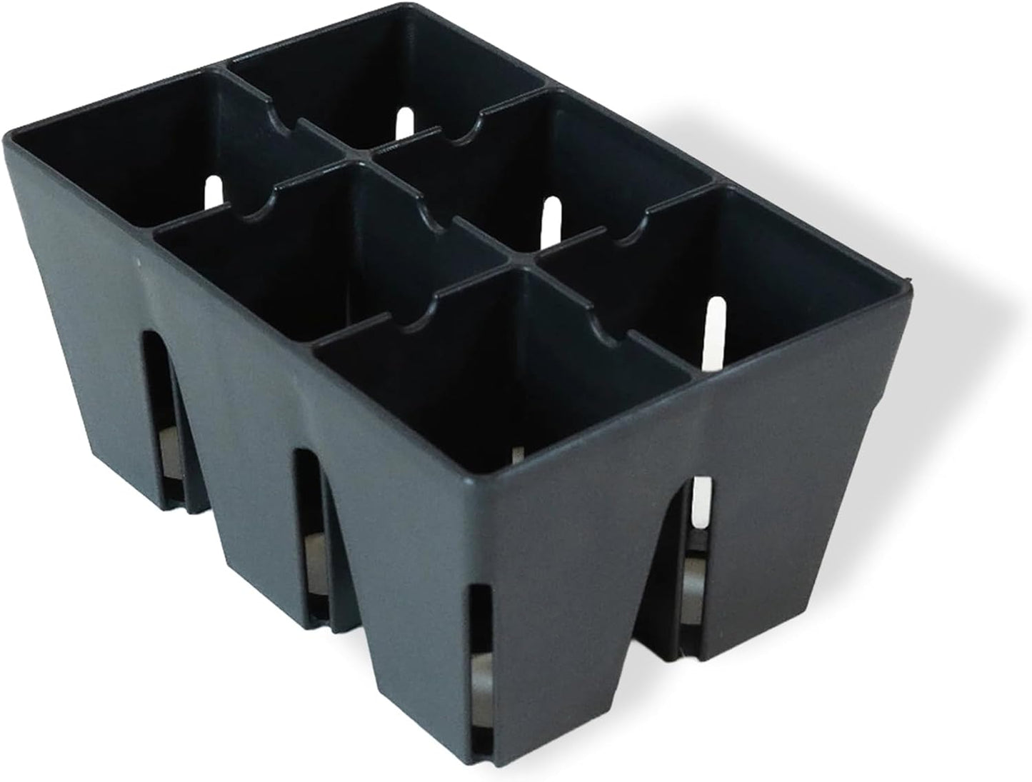 Epic Gardening Reusable Seed Starter Tray - Easy Watering Seed Starting Trays - Gardener Friendly Plant Trays for Seedlings | UV-Treated & BPA-Free -6-Cell Seed Starting Trays - 6 Trays/Black