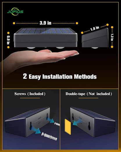 Solar Fence Lights 12 Pack, 50 Lumens Outdoor Fence Solar Lights with 12 Modes RGB Color Glow LED Solar Lights Outdoor Waterproof, Solar Lights for Patio, Backyard, Deck, Fence, Railing.