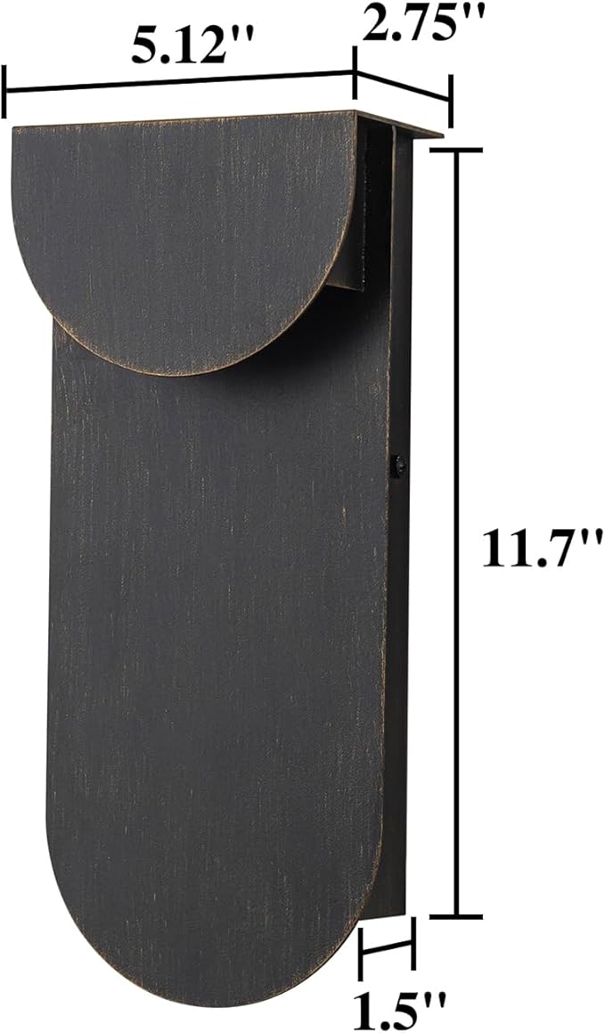 Modern Outdoor Wall Sconce Integrated LED Patio Wall Light Fixture, 2-Light Total 8W 3000K, Black Sweep Gold, Outdoor House Light Wall Mount for Garage Front Porch