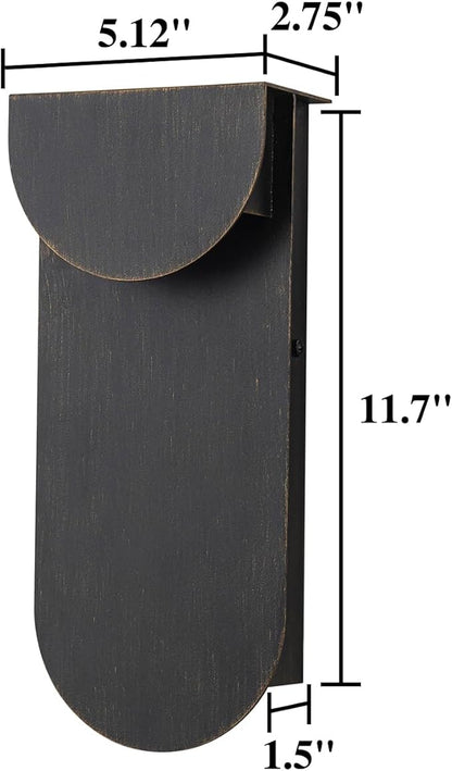 Modern Outdoor Wall Sconce Integrated LED Patio Wall Light Fixture, 2-Light Total 8W 3000K, Black Sweep Gold, Outdoor House Light Wall Mount for Garage Front Porch