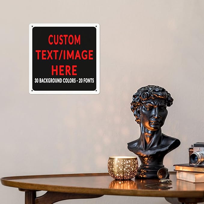 Custom Sign Personalized Custom Metal Sign, Customize For Office, Business, Workplace, Office, Home, Delivery Signs 8x8