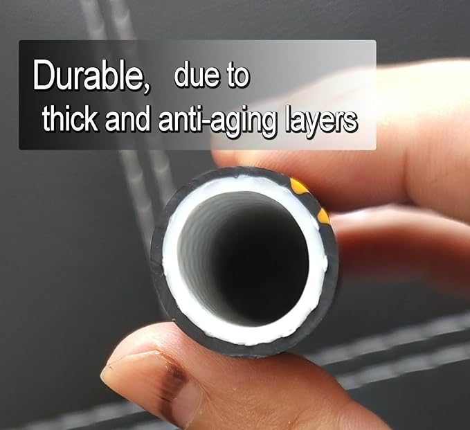 Atlantic Female to Female Heavy Duty Garden Hose 1 ft x 5/8 Inch Black Water Hose Short Connection Leader Hose (1 Foot)