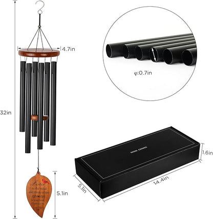 Sympathy Wind Chimes for Outside Deep Tone Windchimes Outdoors Memorial Wind Chimes for Loss of Loved One Mother Father Husband Wife Bereavement Memorial Gifts Sympathy Wind Chime Outdoor Patio Decor