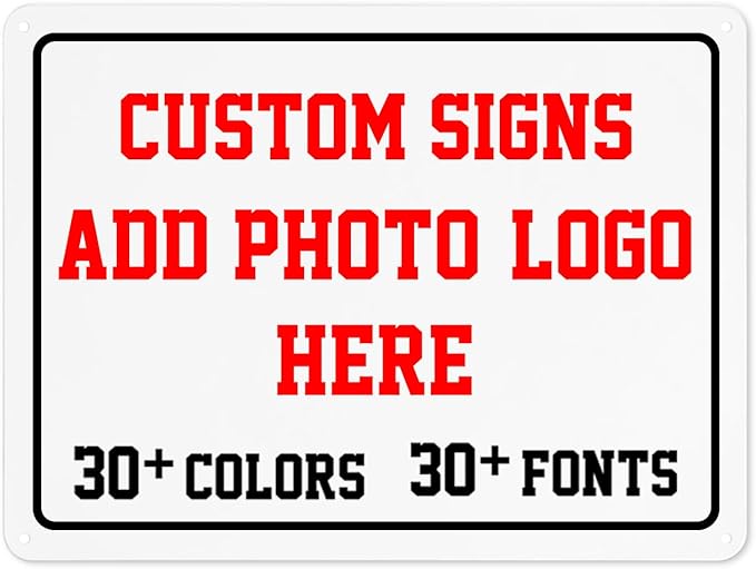 Custom Signs Outdoor，8x6inch Personalized Metal Parking Signs For Business,Intersection Signs,Road Signs,Outdoor Garden Signs,Workplace,Office,Home,Hazard Decorative Signs.