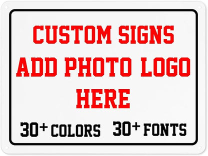 Custom Signs Outdoor，16x12inch Personalized Metal Parking Signs For Business,Intersection Signs,Road Signs,Outdoor Garden Signs,Workplace,Office,Home,Hazard Decorative Signs.