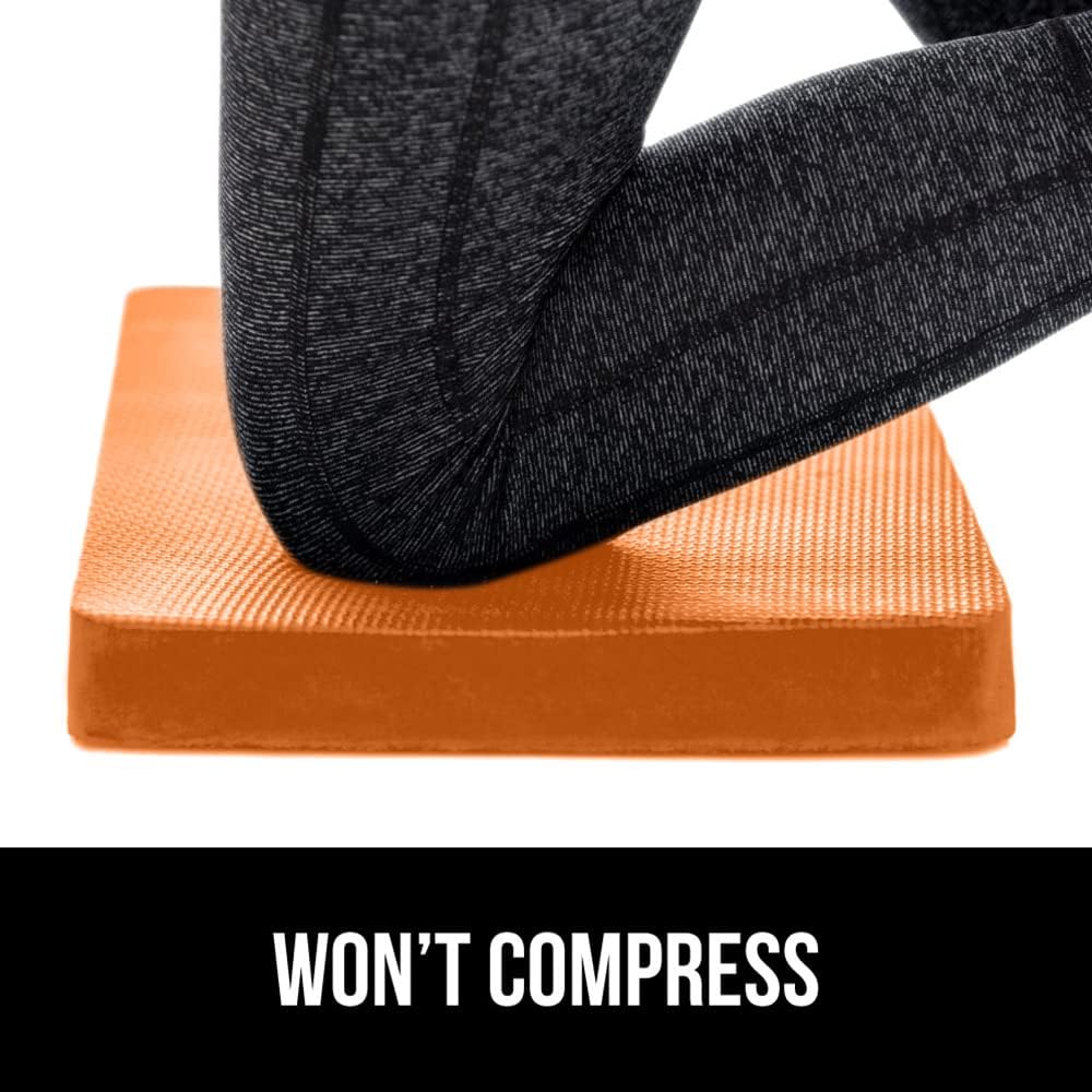 GORILLA GRIP Extra Thick Patent Pending Garden Kneeling Pad, 17.5 x 11 Inch Supportive Soft Foam Knee Cushioning for Gardening, Water Resistant, Bathing Baby, Working Supplies, Lightweight, Orange