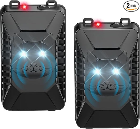 Ultrasonic Rodent Repellent, 2 Pack Plug-in Mouse Rat Pest Bat Squirrels Skunks Repellent for Car with Battery Powered Under Hood, Keep Mice Out of Cars Engines, Indoor, Outdoor, Garage, Room