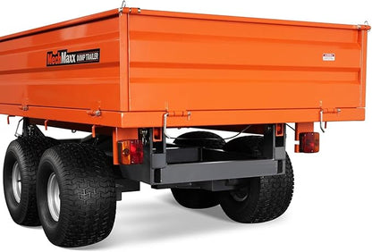 2-Ton Capacity Hydraulic Dumping Heavy-Duty Dump Dumper Cart Agricultural Farm Trailer Cart Mechanical Trailer with Tail Light