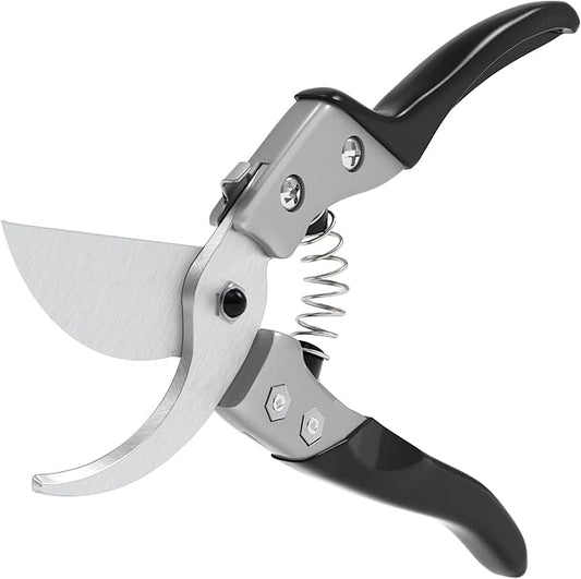 Professional Hand Pruners (Small/Medium) - Ergonomic Non-Slip Garden Shears, Heavy Duty Handheld Plant Trimmer, High Carbon Steel Blades Flower Cutter, Pruning Shears for Gardening and Harvesting