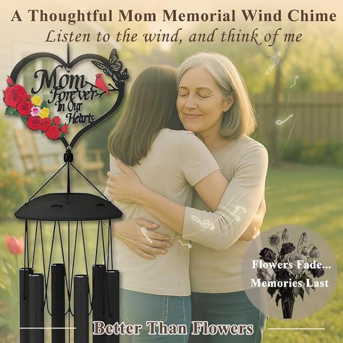 Memorial Gifts for Loss of Mom, 36" Sympathy Wind Chimes for Loss of Mother, WindChimes in Memory of a Loved One, Remembrance/Condolence/Bereavement Gifts in Memory of Mom