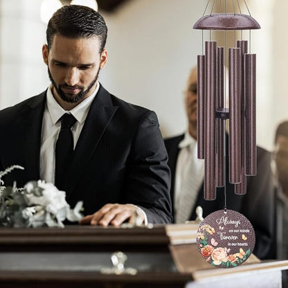 Personalized Memorial Wind Chime, Metal Wind Chime Deep Tone, Wind Chimes for Loss of Loved One, Commemorative Sympathy Bereavement Gifts, Decorative Wind Chimes Outdoor