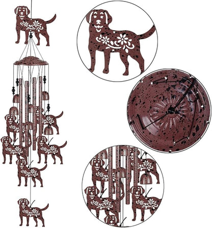 Outdoor Dog Wind Chimes Decoration, Memorial Wind Bells, Mobile Chimes, Blessing Wind Chime, Romantic Wind Catcher, Puppy Decor, 7 Dogs Wind Chimes Gifts for Mom, Home, Balcony, Tree, Festival, Garden