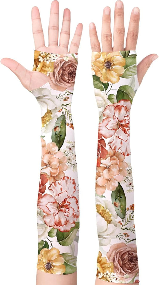 Gardening Sleeves Farm Sun Protection Arm Cooling Sleeves Thorn Proof Garden for Women Men with Thumb Hole