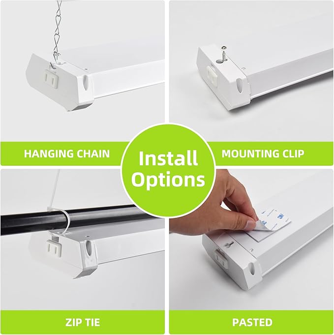 Hlite16inch Adjustable Full Spectrum Plant Growing Lamps- Linkable Grow Lights for Indoor Plants Plug and Hanging Design with On/Off Switch Hanging Grow Light from Seedling to Flowering,White