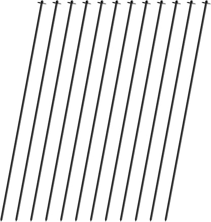 72 Inch Garden Stake Netting Support, Black Heavy Duty Powder Coated Steel Frame for Garden Fencing, Plant & Crop Protection from Wildlife (6 Sets)