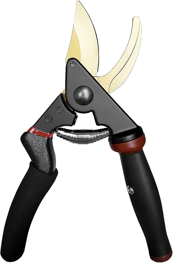 gonicc 8.5" Professional Rotating Bypass Titanium Coated Pruning Shears(GPPS-1014), Secateurs, Scissors, Pruners with Heavy Duty SK5 Blade. Soft Cushion Grip Handle for Everyone.