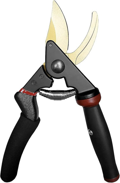 gonicc 8.5" Professional Rotating Bypass Titanium Coated Pruning Shears(GPPS-1014), Secateurs, Scissors, Pruners with Heavy Duty SK5 Blade. Soft Cushion Grip Handle for Everyone.