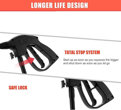 5000PSI Pressure Cleaner 2025 2.8GPM High Power Cleaner with 4 Pressure Nozzle and Soap Bottle for Home, Car Washing, Fence Cleaning, Patio (Orange)