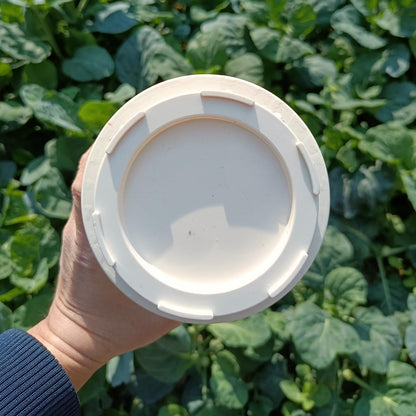 Inground Garden Compost Bin Underground Worm Farm Compost Bin Reducing Food Waste Composting Systems Suitable for Garden, Vegetable Patch, Backyard (White, 11.81 x 6.3 x 6.3 Inch)