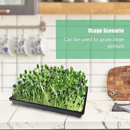 5 Pack Nursery Potting Tray, Carrying and Holding Plant Tray for Seeds Starting Pot, Collecting Drainage Water(Black)