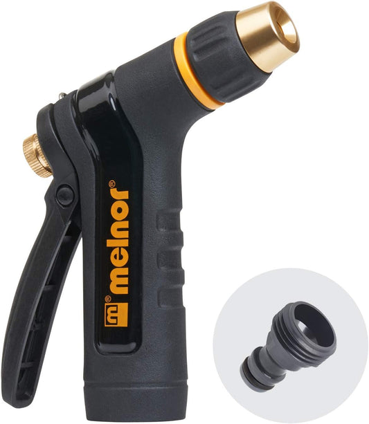 Melnor 65084-AMZ XT Metal Rear Trigger Nozzle with QuickConnect Product Adapter Set, Adjustable Tip
