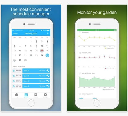 Netro Smart Sprinkler Controller, WiFi, Weather aware, Remote access, 6 Zone, Compatible with Alexa