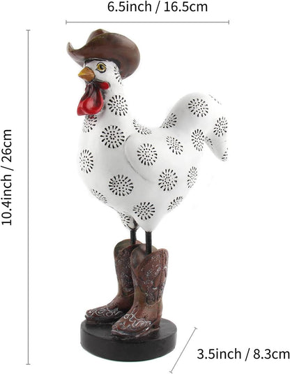 LIFFY Rooster Garden Statue Outdoor,Indoor Resin Home Decor Figurines Decorations,Farm Animals Statue Yard Decorative Ornaments Outside,for Balcony,Patio,Lawn