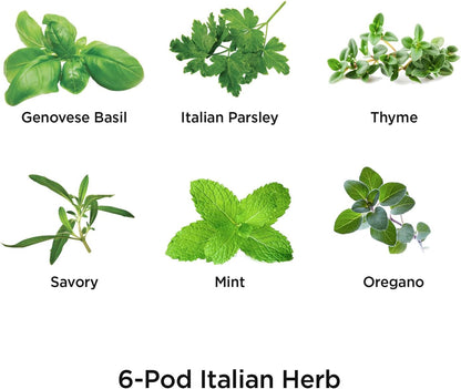 AeroGarden Assorted Italian Herb Seed pod Kit, 6-Pod