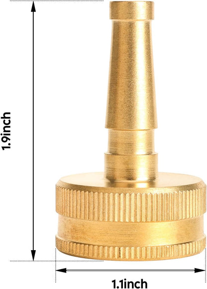 2" Jet Sweeper Brass Nozzle for Garden Hose, Heavy-Duty Solid Brass Hose Nozzles with 3/4" GHT Inlet, High-Pressure Jet Stream, Leak-Resistant, Includes 2 Rubber Washers