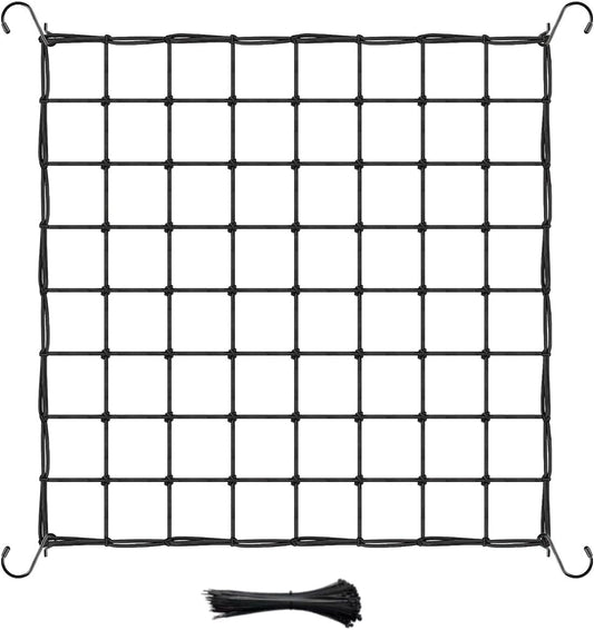 Elastic Netting with Hooks, Heavy-Duty Trellis Support for Indoor Plants, Gardening