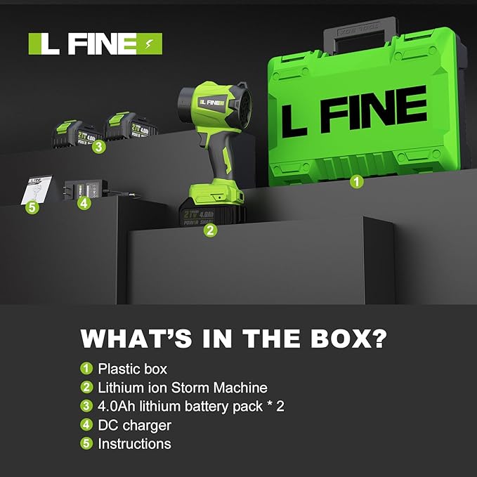 Leaf Blower Cordless - Lightweight Electric Handheld Blower with Battery and Charger, 3 Speed Mode, Blowers for Lawn Care, Patio Cleaning, Dust Cleaner, Snow Blower (Green)