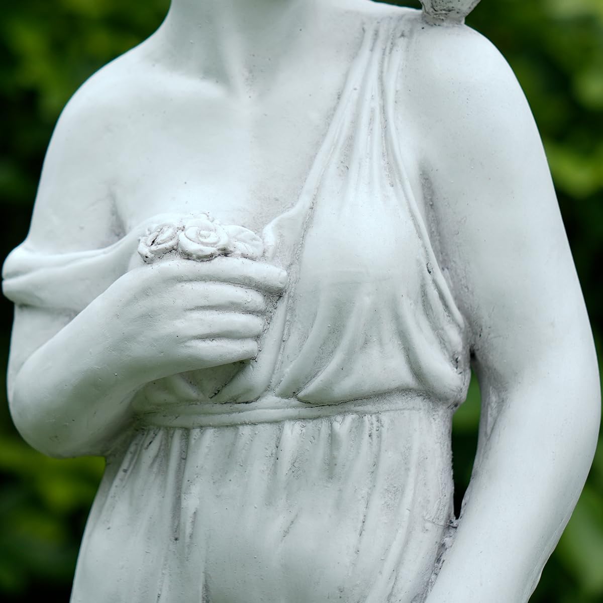 Outdoor Nymph Statues, 32Inch Garden Goddess Sculptures, Greek Mythology Roman Decor, Large Statues for Patio Yard Lawn Porch, Grey (Nymph-Grey)