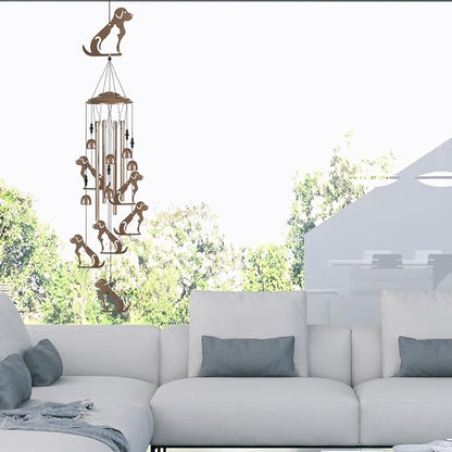 Outdoor Dogs Wind Chimes Decor, Portable Mobile Wind Catcher, Sympathy Wind Bells, Memorial Gifts for Mom, Housewarming, Blessing WindChimes(Outside/Indoor/Home/Room/Porch/Yard/Garden Decorate)