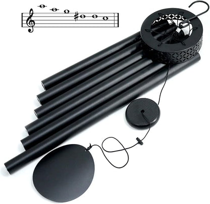 ASTARIN 48'' Deep Tone Wind Chimes for Outside - Large WindChimes with 6 Heavy Tubes, Memorial Chimes Outdoor for Garden Hanging Décor,Sympathy Gifts for Loved one,Home Décor, Black
