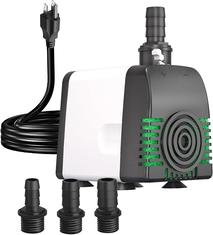 540GPH Submersible Water Pump - Fountain pumps with Auto Shut Off, Adjustable Flow & Ultra-Quiet for Fountains, Ponds, Aquariums, Fish Tank, and More