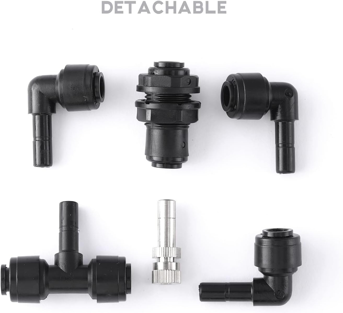 Reptile Misting Spray Nozzle for Rainforest Tank Pet Cooling Adjustable Reptile Nozzle Fogger Mist Sprinkler for Full Water Coverage, Replacement Micro Spray Nozzles, 2PCS