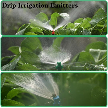 100PCS Drip Irrigation Emitters Micro Sprinkler Heads Micro Garden Lawn Water Spray Misting Nozzle Sprinkler Irrigation for Plant Irrigation Systems (Blue 90°)