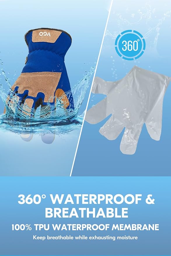Vgo... 1-Pair Gardening Gloves Men, Safety Work Gloves, Puncture-proof, Thornproof, Touchscreen (SL7475)