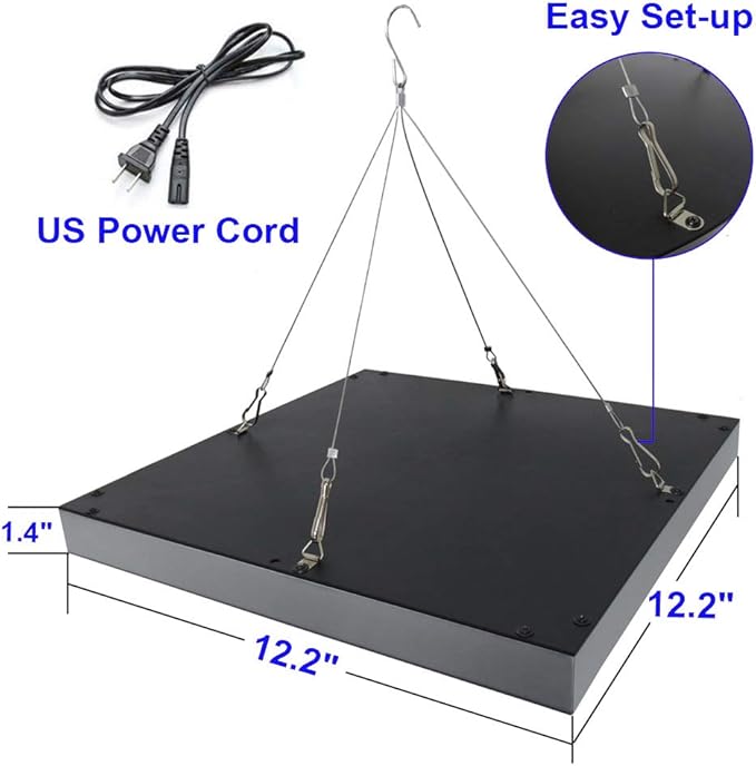 LED Grow Light 75W UV IR Growing Lamp for Indoor Hydroponic Plants