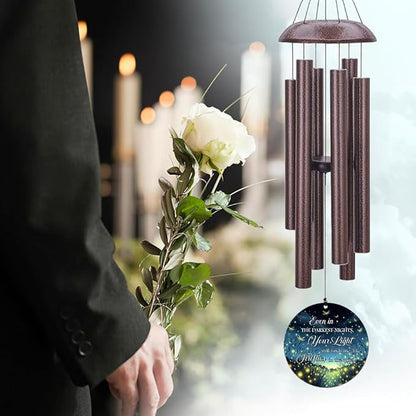 Personalized Sympathy Wind Chimes, 36inch Customized Wind Chime, Memorial Gifts for Loss of Loved One, Wind Chimes in Loving Memory of Dad/Mom, Condolences Gifts for Funeral