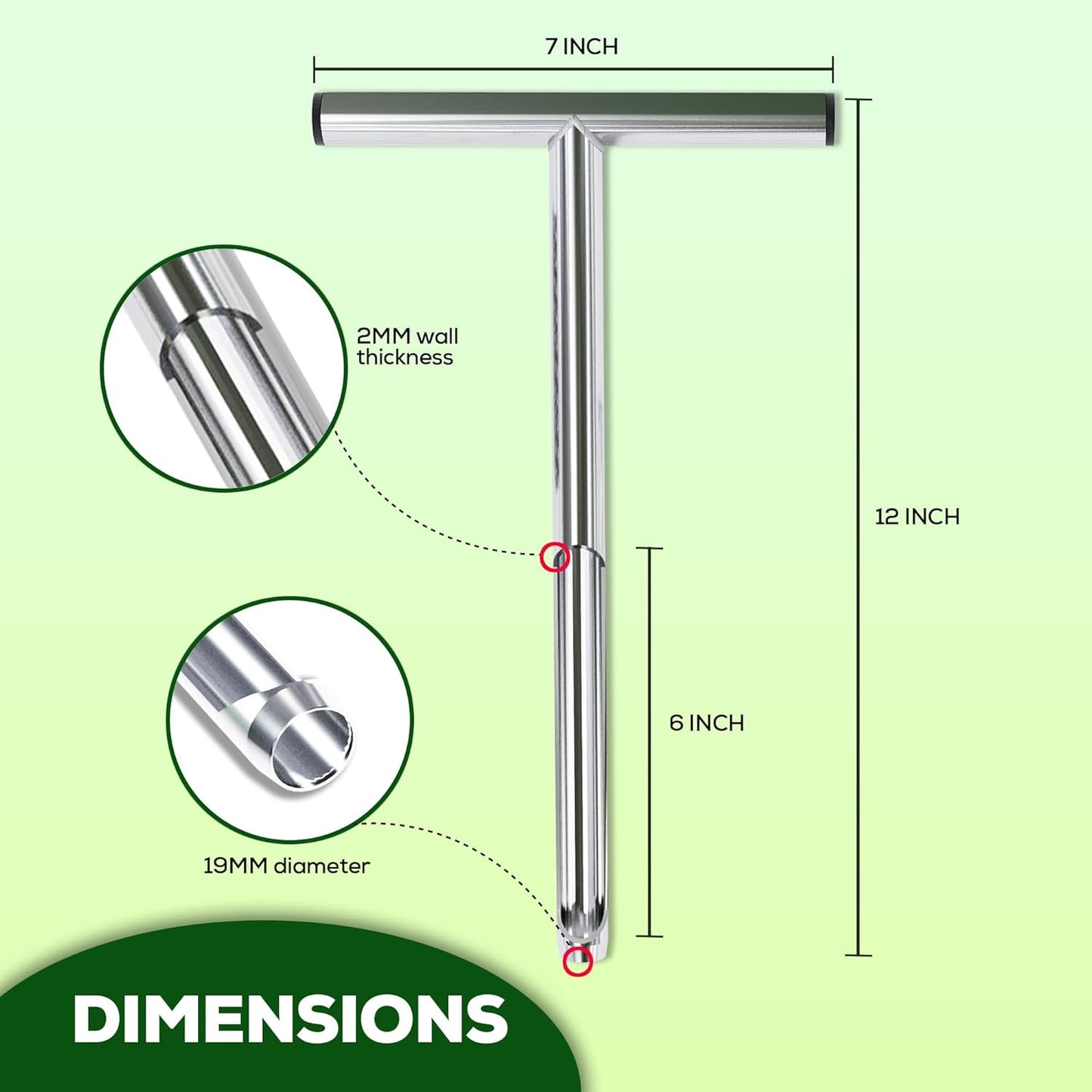 SturdyShape Soil Probe Sampler Kit (12 Inch)