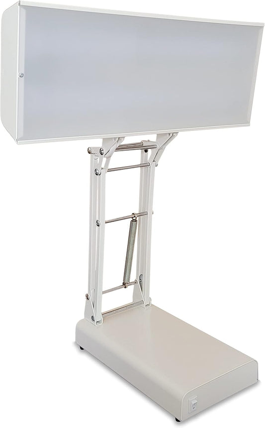 Northern Light Technologies NLT Adjustable Desk lamp - 10000 Lux Light Therapy Lamp - Full Spectrum Light Therapy Desk Light for Natural Mood and Energy Enhancement, Sunlight Desk Lamp, Beige