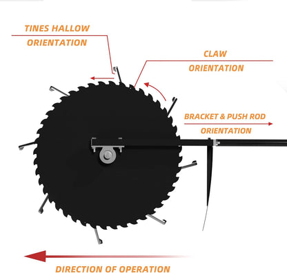 Patented Rolling Lawn Coring Aerator Yard Grass Pulling Plugs Manual Aeration Tool Push Roller Rotary Compacted Garden Soil Loosening