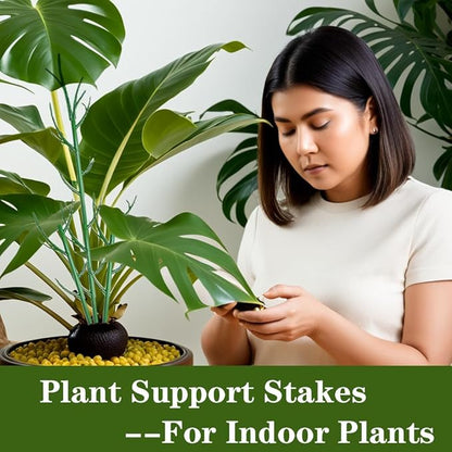 Monstera Plant Support Stakes, 8 Pack Stackable Garden Trellis Climbing Plant Support Structures with Extension Poles for Indoor Outdoor Potted (39.4''- 8 Pack)