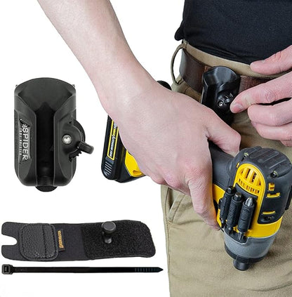 Spider Tool Holster - Improve The Way You Carry Your Power Drill, Driver, Multitool, Pneumatic, Multi-Tool and More on Your Belt - Compatible With All Major Tool Brands
