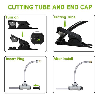 New Drip Irrigation Kits,Quick Connector Automatic Irrigation System,with Replaceable Bending Dropper,atomizing Copper Nozzle for Watering System for Garden Plant Lawn Patio. (20M+Timer)