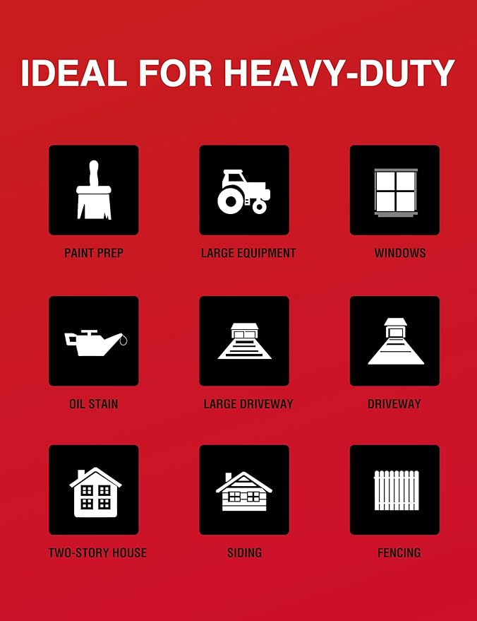 PowerSmart Gas Pressure Washer, 3400 PSI 2.5 GPM, 212CC, with Onboard Soap Tank, Metal Spray Wand, 5 Nozzles for Houses, Driveways, Walls, Cars, Fences, Patios