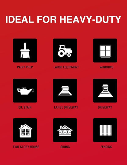 PowerSmart Gas Pressure Washer, 3400 PSI 2.5 GPM, 212CC, with Onboard Soap Tank, Metal Spray Wand, 5 Nozzles for Houses, Driveways, Walls, Cars, Fences, Patios