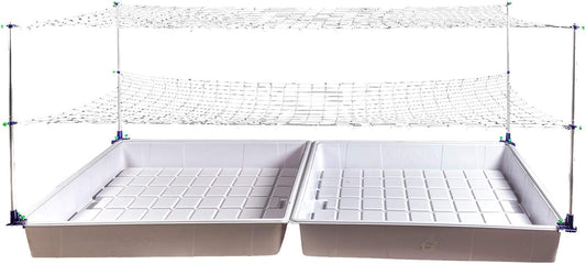 Trellis System Support Kit (Model A) - for Climbing Plants | Square Corner | Ideal for Hydroponics Growing System, Greenhouse & Garden