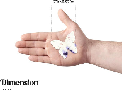 Wildflower Seed Paper - Set of 24 Purple Butterfly-Shaped with Envelope and Planting Instruction, Writable & Plantable Gift for Mom and Plant Lover, Ideal for Wedding, Memorial, Baby Shower